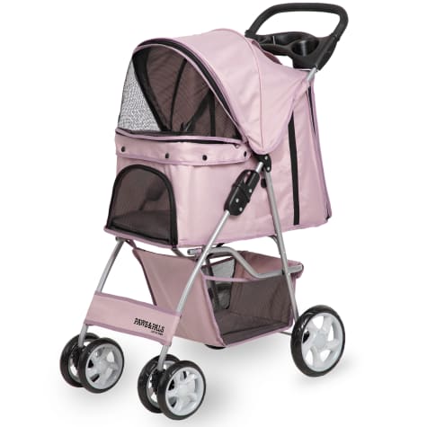 pink dog pram