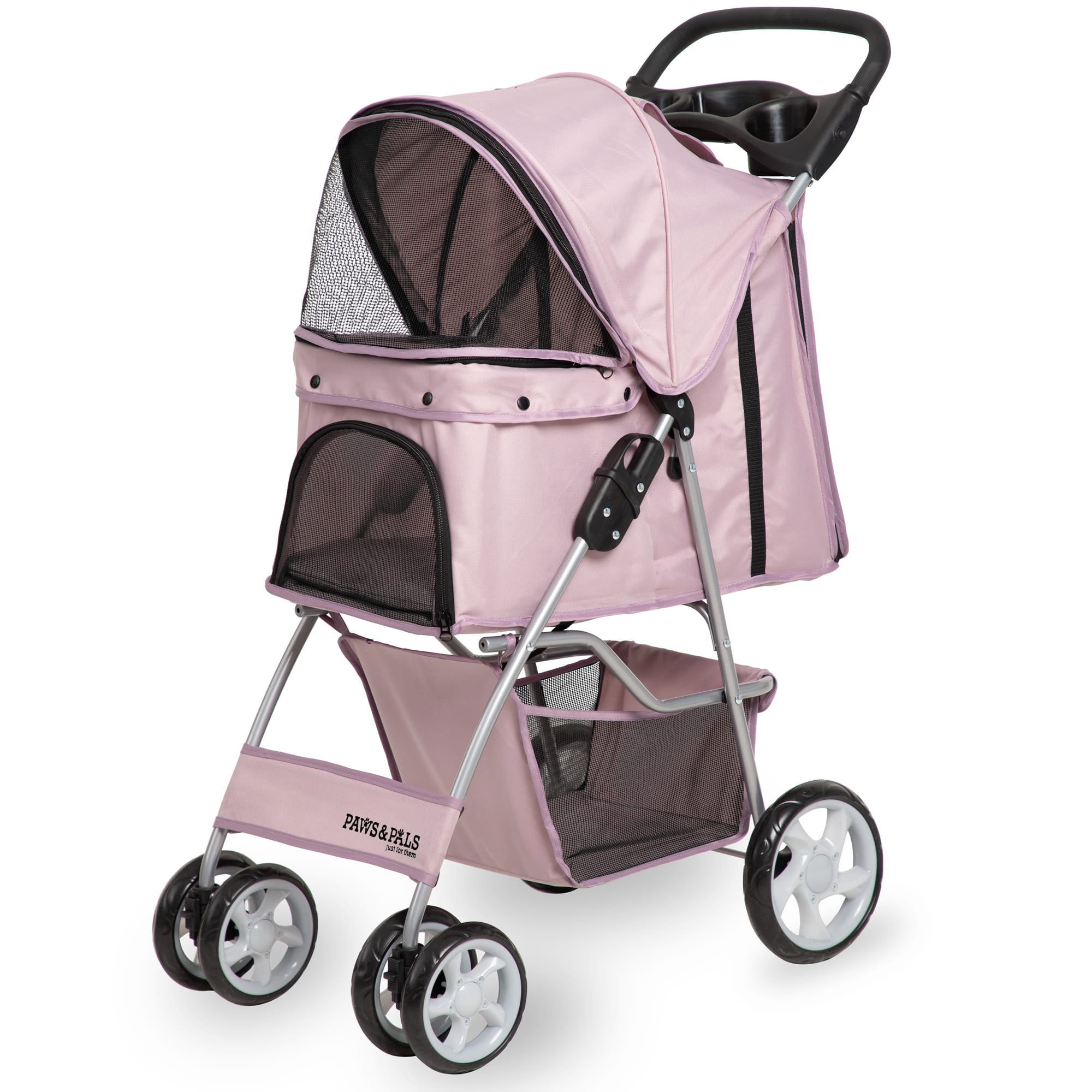 pink and purple strollers