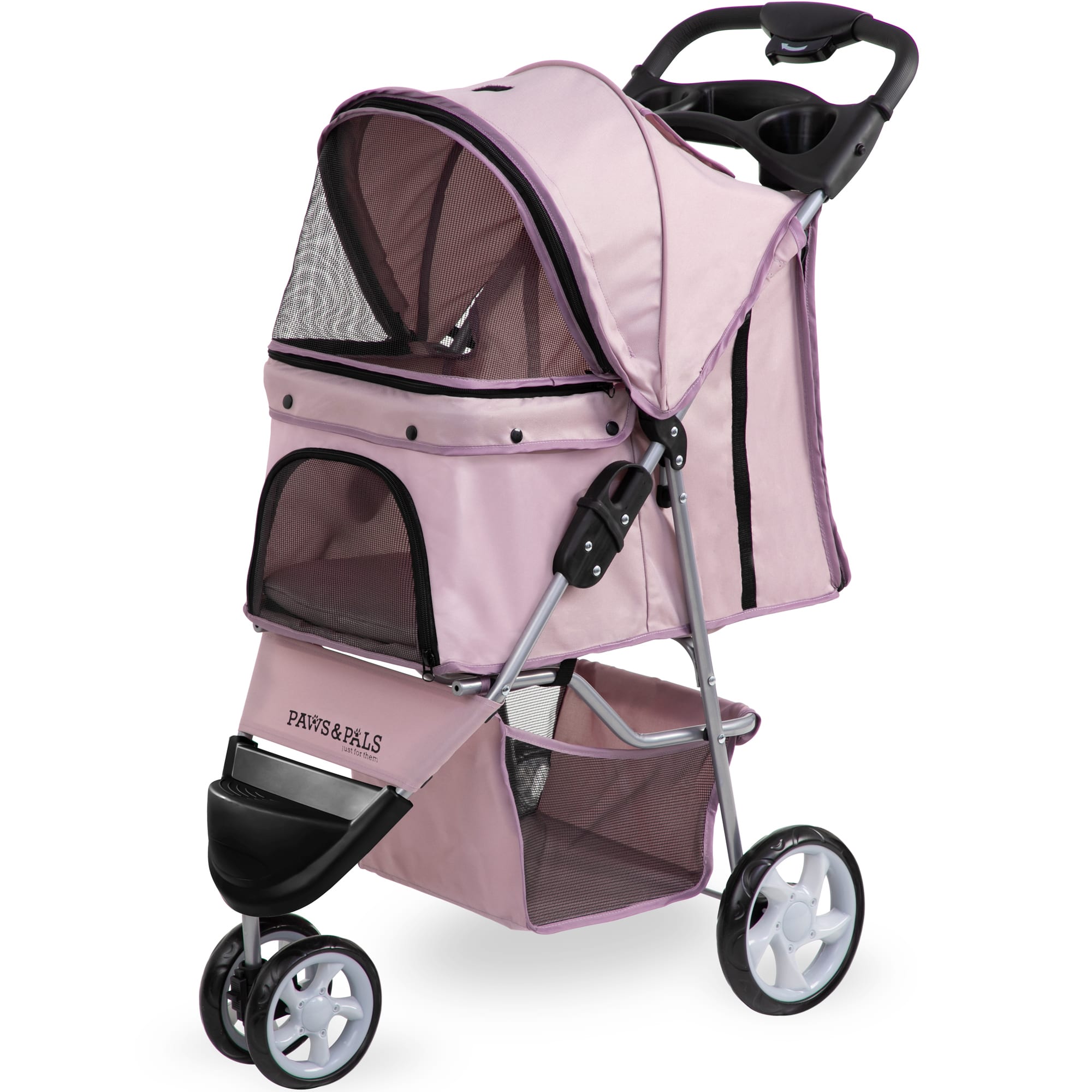 pink dog stroller