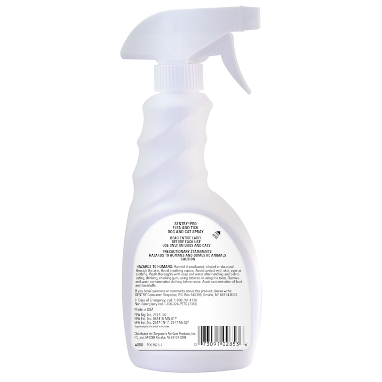 sentry pro flea and tick spray