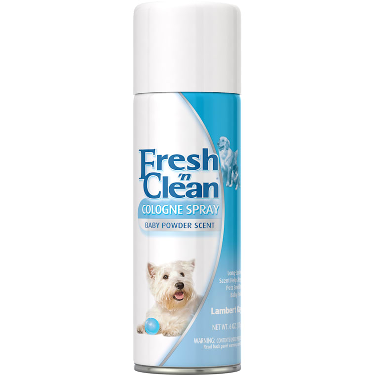 baby powder scented dog spray