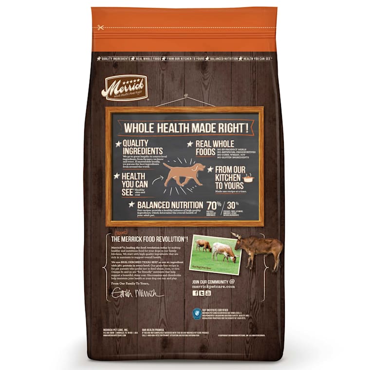 merrick grain free real texas beef sweet potato dry dog food