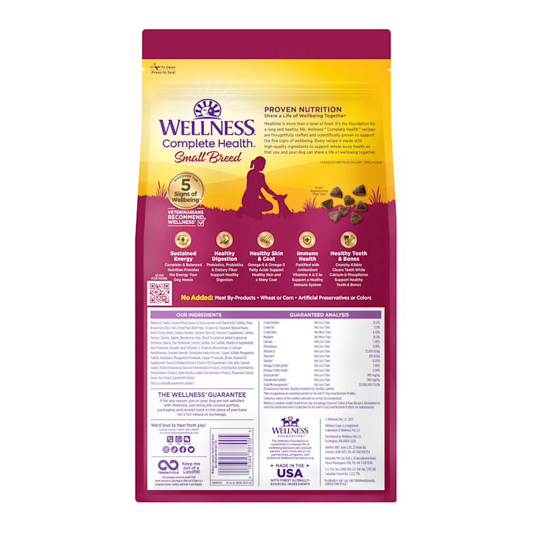 wellness complete health small breed senior