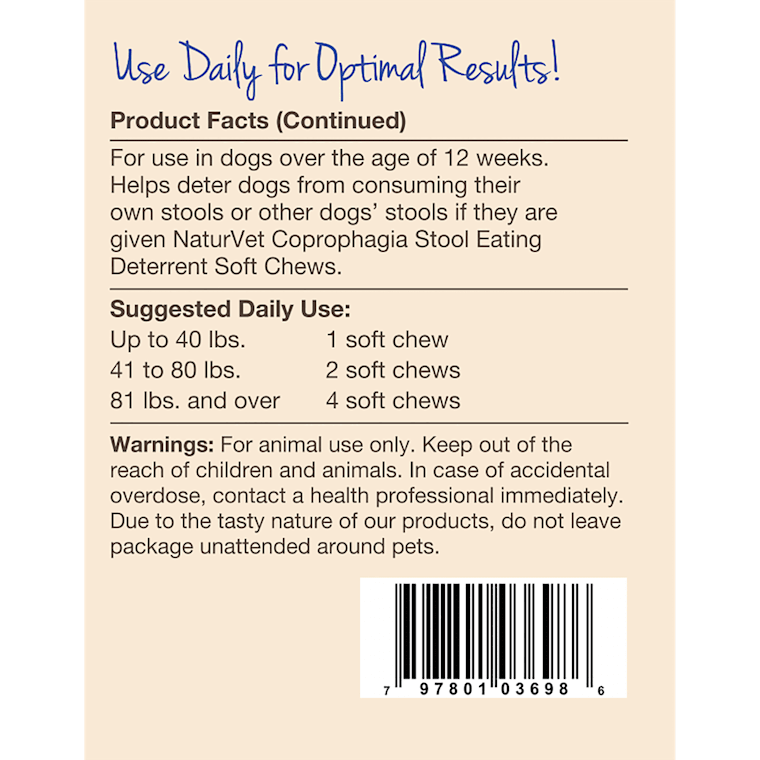 coprophagia deterrent products