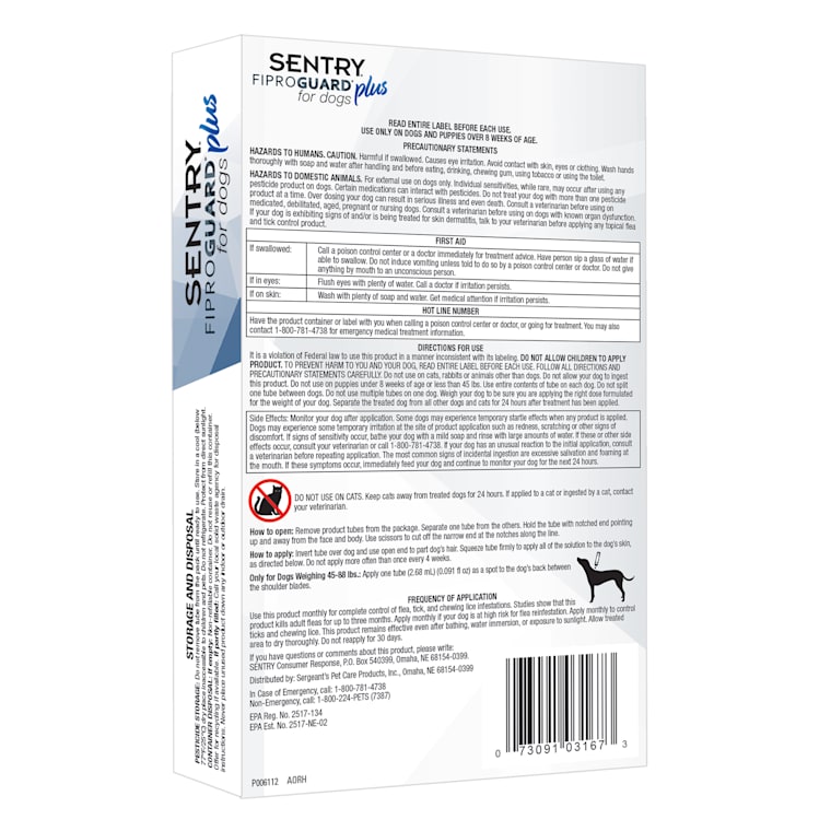 sentry plus for dogs