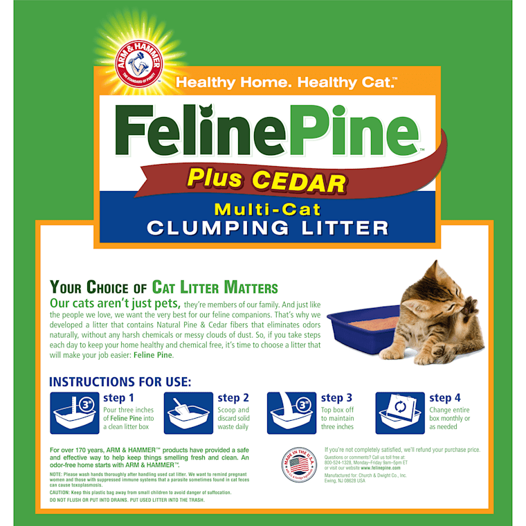 cedar pine and corn cat litter