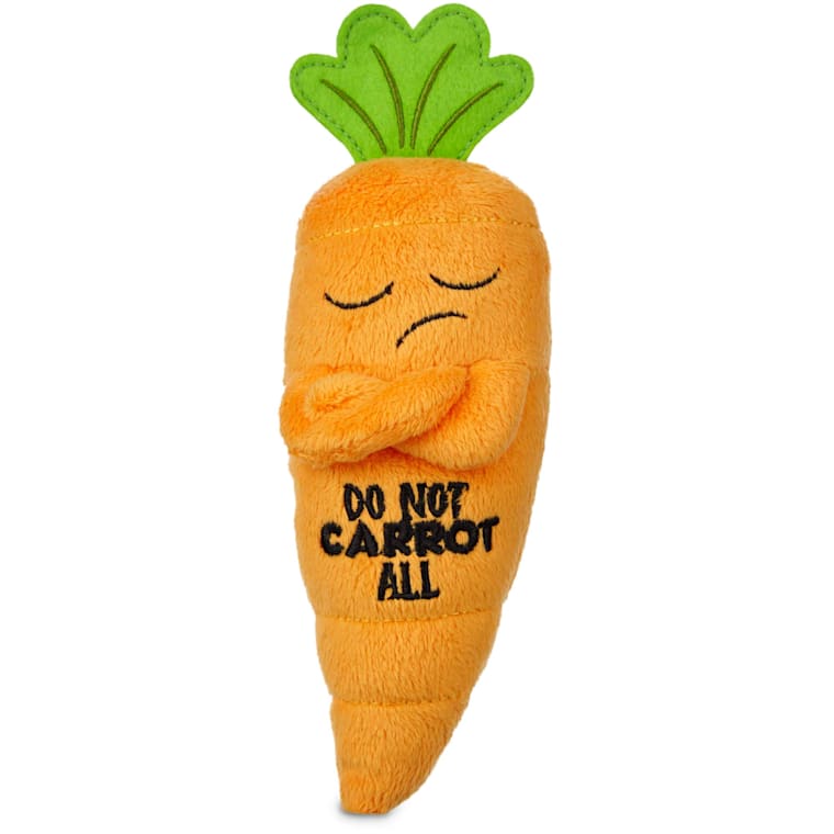 plush carrot dog toy