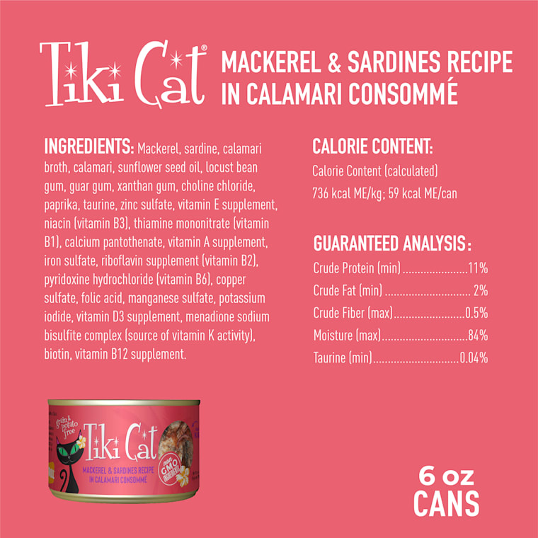 tiki cat mackerel and sardines