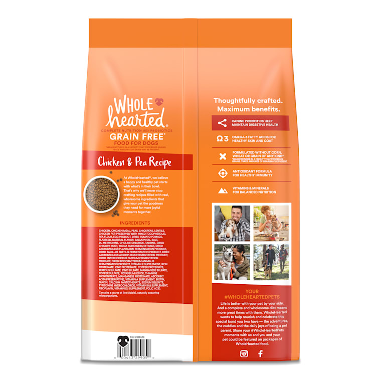 review wholehearted dog food