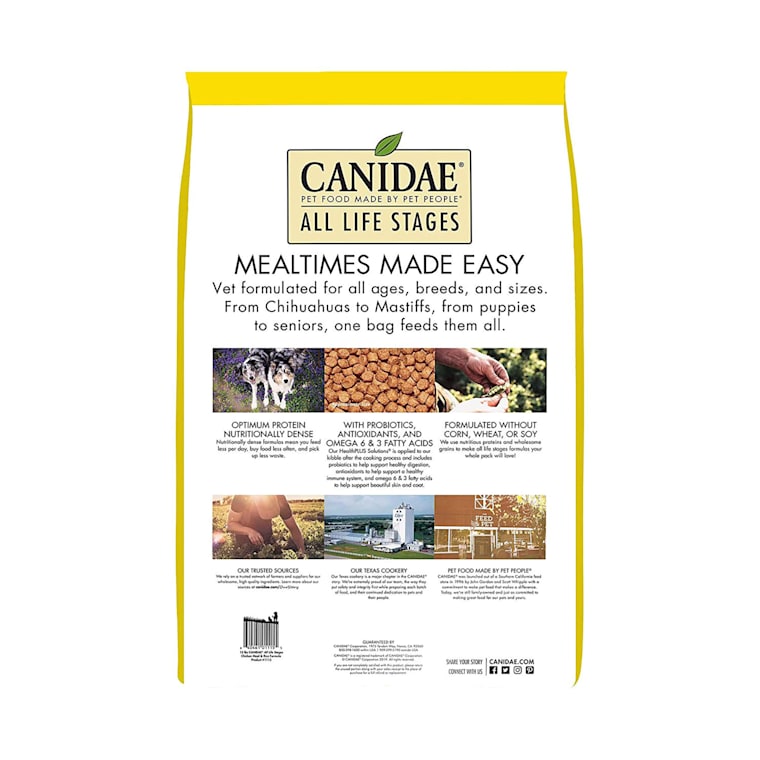 canidae all life stages chicken meal & rice formula dry dog food