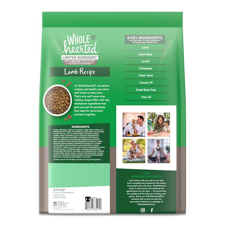 wholehearted limited ingredient lamb