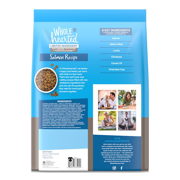 wholehearted salmon dog food ingredients