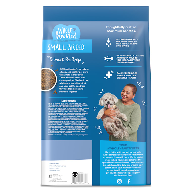 wholehearted salmon dog food ingredients