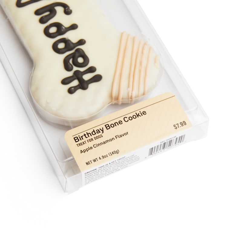 happy birthday dog cookie