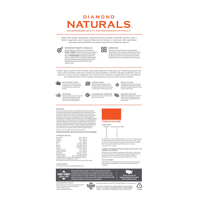 diamond athlete dog food