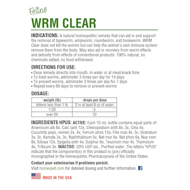 wrm clear for cats reviews