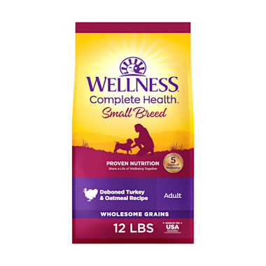 wellness small breed complete health adult turkey & oatmeal recipe dry dog food