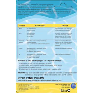 tetra ammonia test strips