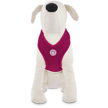 pink mesh dog harness