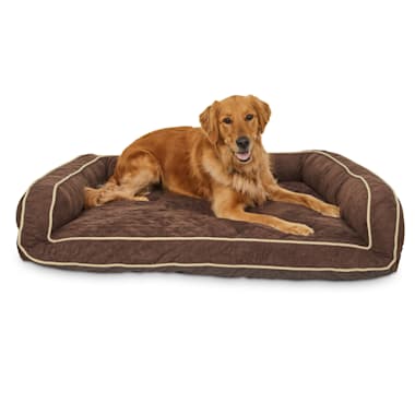 Memory Foam Brown Couch Dog Bed, 48\