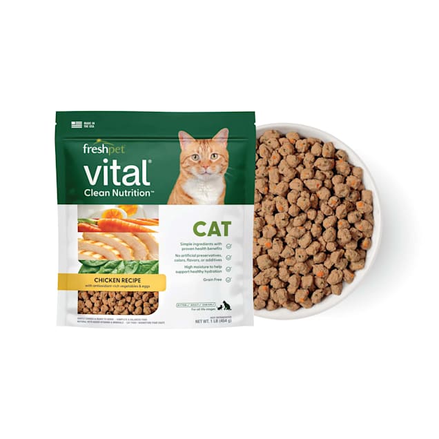Freshpet Vital GrainFree Chicken Recipe Complete & Balanced Dry Cat Food, 1 lbs. Petco