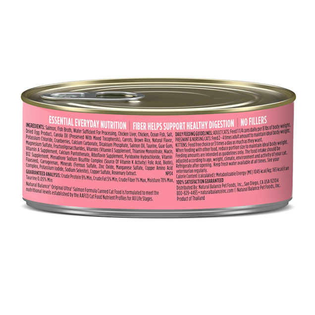 Natural Balance Salmon Formula Wet Cat Food, 5.5 oz., Case ...