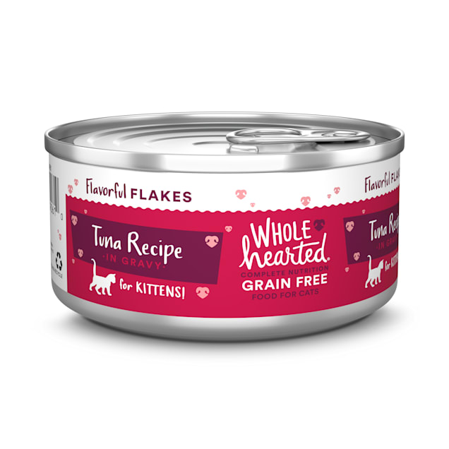 WholeHearted Canned Kitten Food - Grain Free Tuna Recipe Flaked in