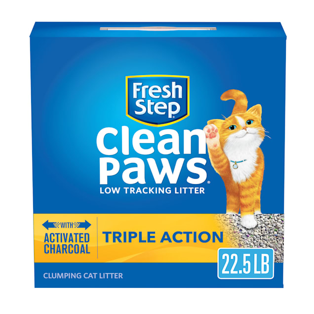 Fresh Step Clean Paws Triple Action Scented Clumping Cat Litter, 22.5