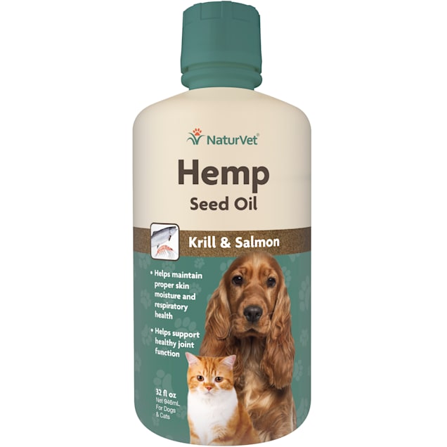 NaturVet Hemp Seed Oil, Krill & Salmon for Pets, 32 oz. Petco