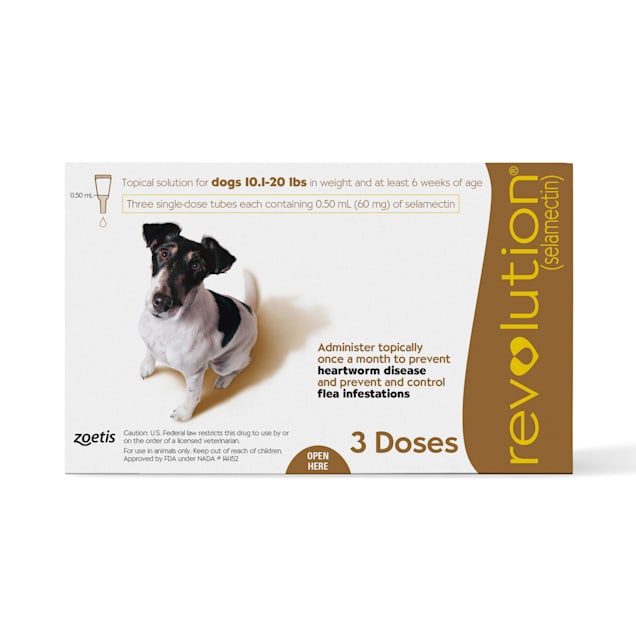 Revolution Topical Solution for Dogs 10.1-20 lbs. - Brown, 3 Pack | Petco