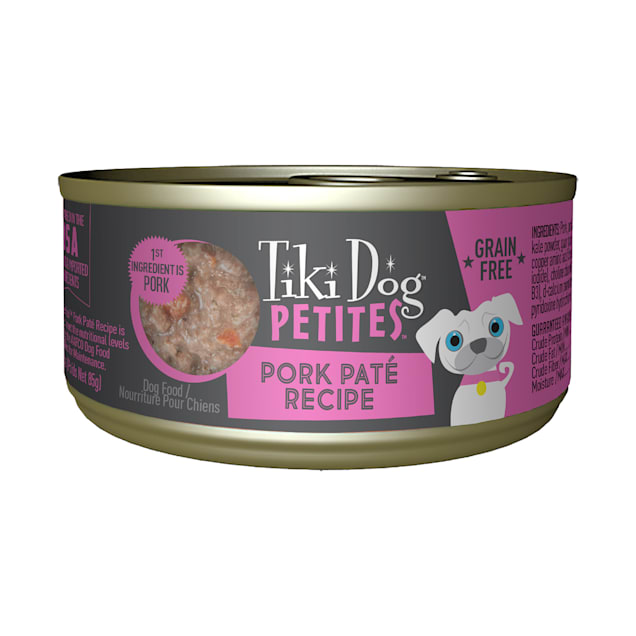 Tiki Dog Petites Pork Pate Wet Food, 3 oz., Case of 12 Petco