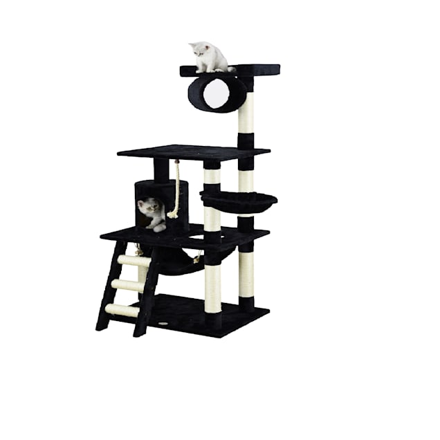 Go Pet Club Black 62" Cat Tree Condo with Hammock and Side Basket | Petco