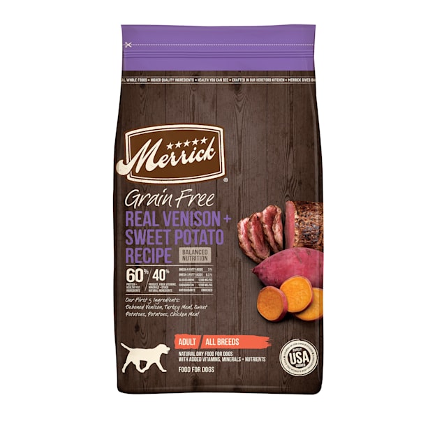 Merrick Grain Free Real Venison & Sweet Potato Recipe Dry Dog Food, 22