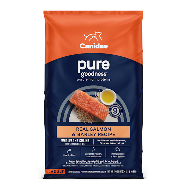 CANIDAE PURE Real Salmon & Barley Recipe Dry Dog Food, 24 ...