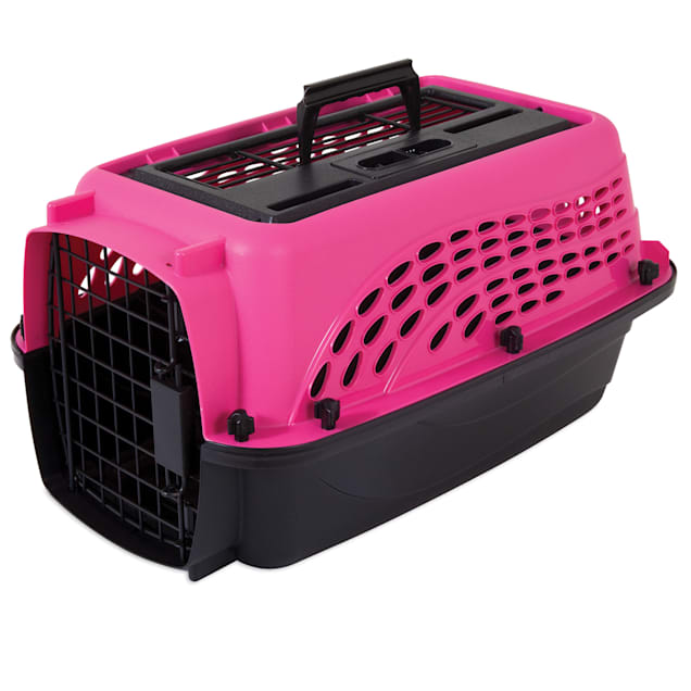 Petmate Pink 2 Door Top Load Dog Kennel, 19.4" L X 12.8" W X 10" H Petco