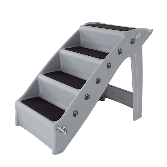 PETMAKER Folding Plastic Gray Pet Stairs, 23" L X 15" W X 18.5" H Petco