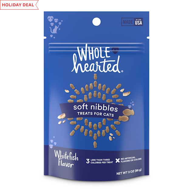WholeHearted Savory & Tasty Soft Cat Treats Whitefish Recipe, 3 OZ