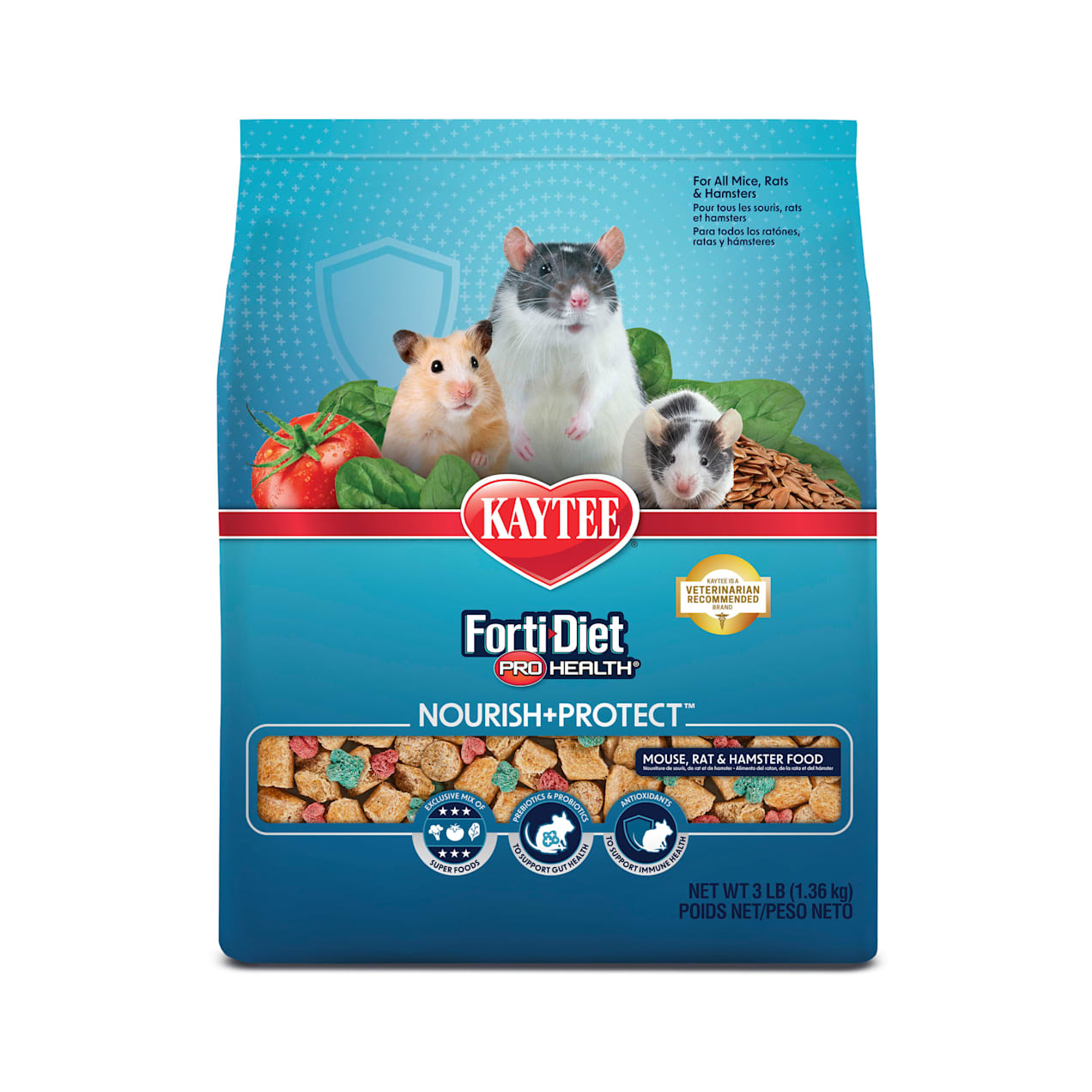 Kaytee FortiDiet Pro Health Mouse, Rat & Hamster Food, 3 lbs. Petco