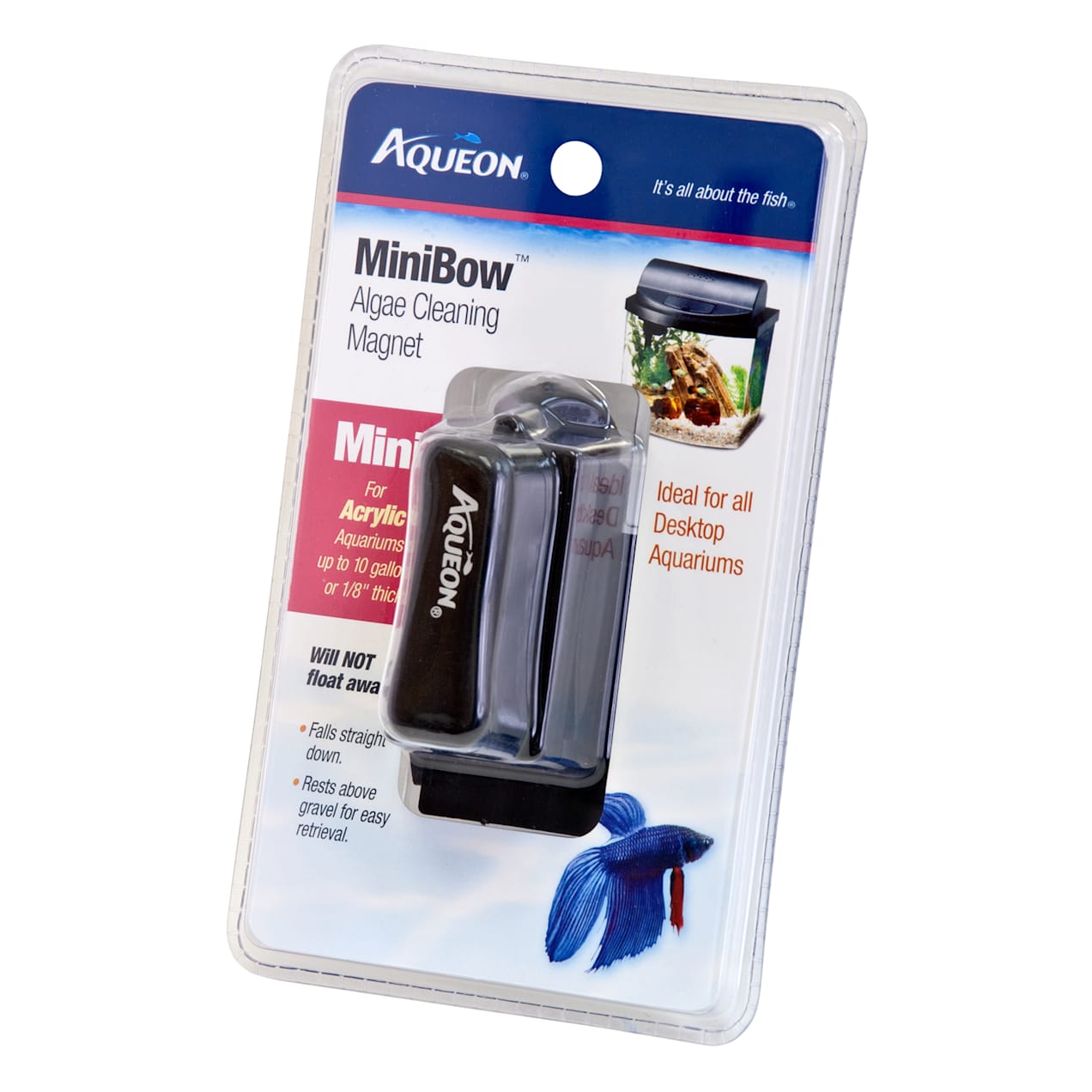 Aqueon Mini Bow Algae Cleaning Aquarium 2.5" L X 4.5" W X 7.5