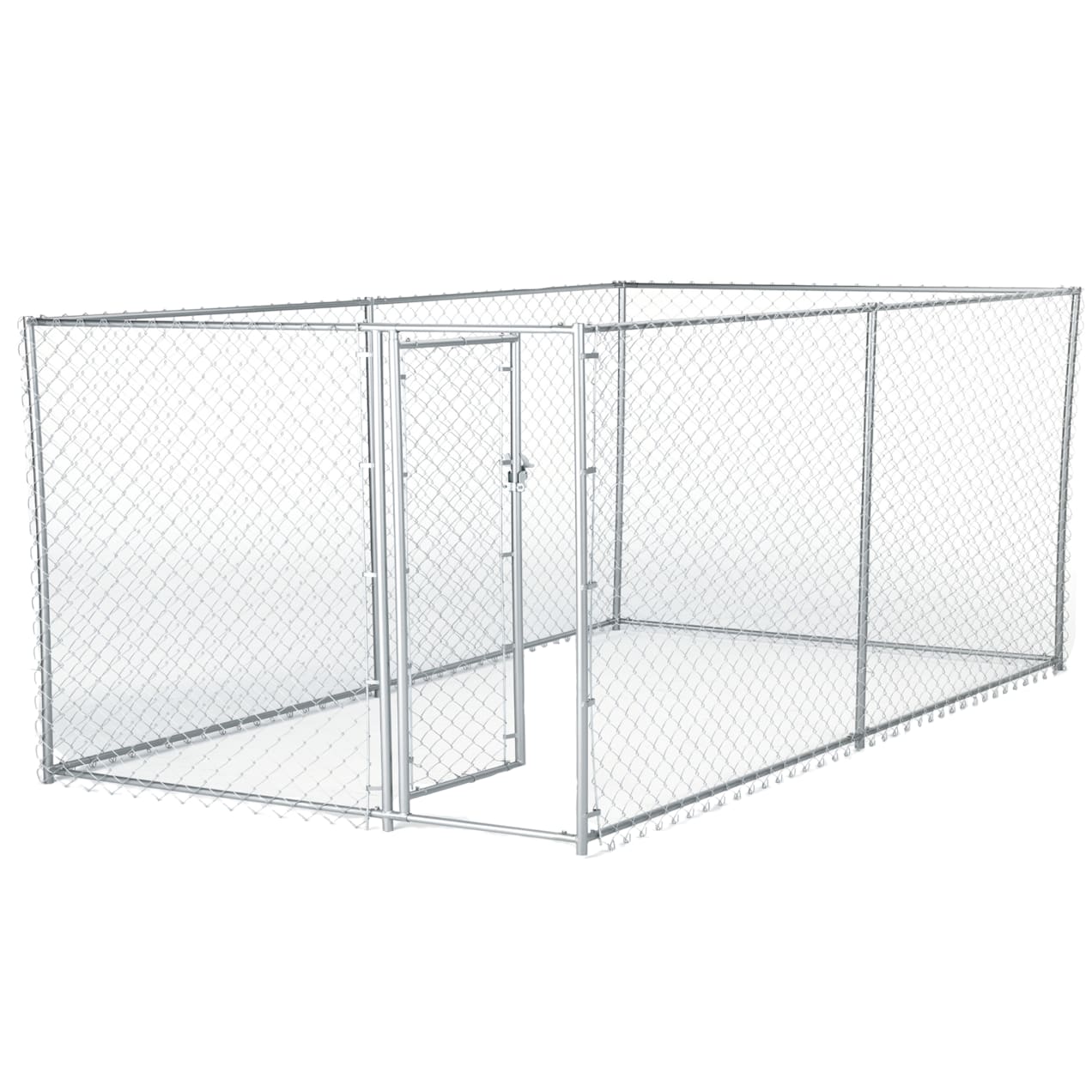Lucky Dog Boxed Chain Link Kennel, 10' L X 5' W X 4' H Petco
