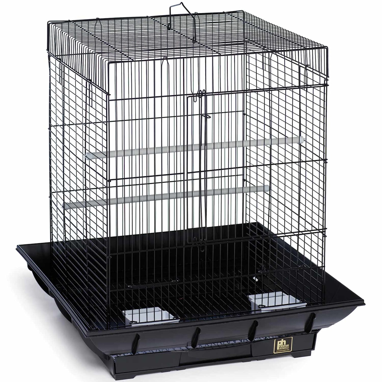 Prevue Pet Products Clean Life Series Black Bird Cage, 18" L X 18" W X