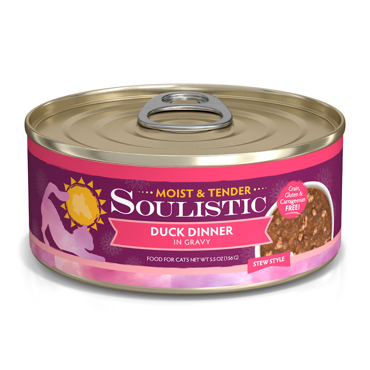 Soulistic Moist & Tender Duck Dinner in Gravy Wet Cat Food, 5.5 oz. Petco