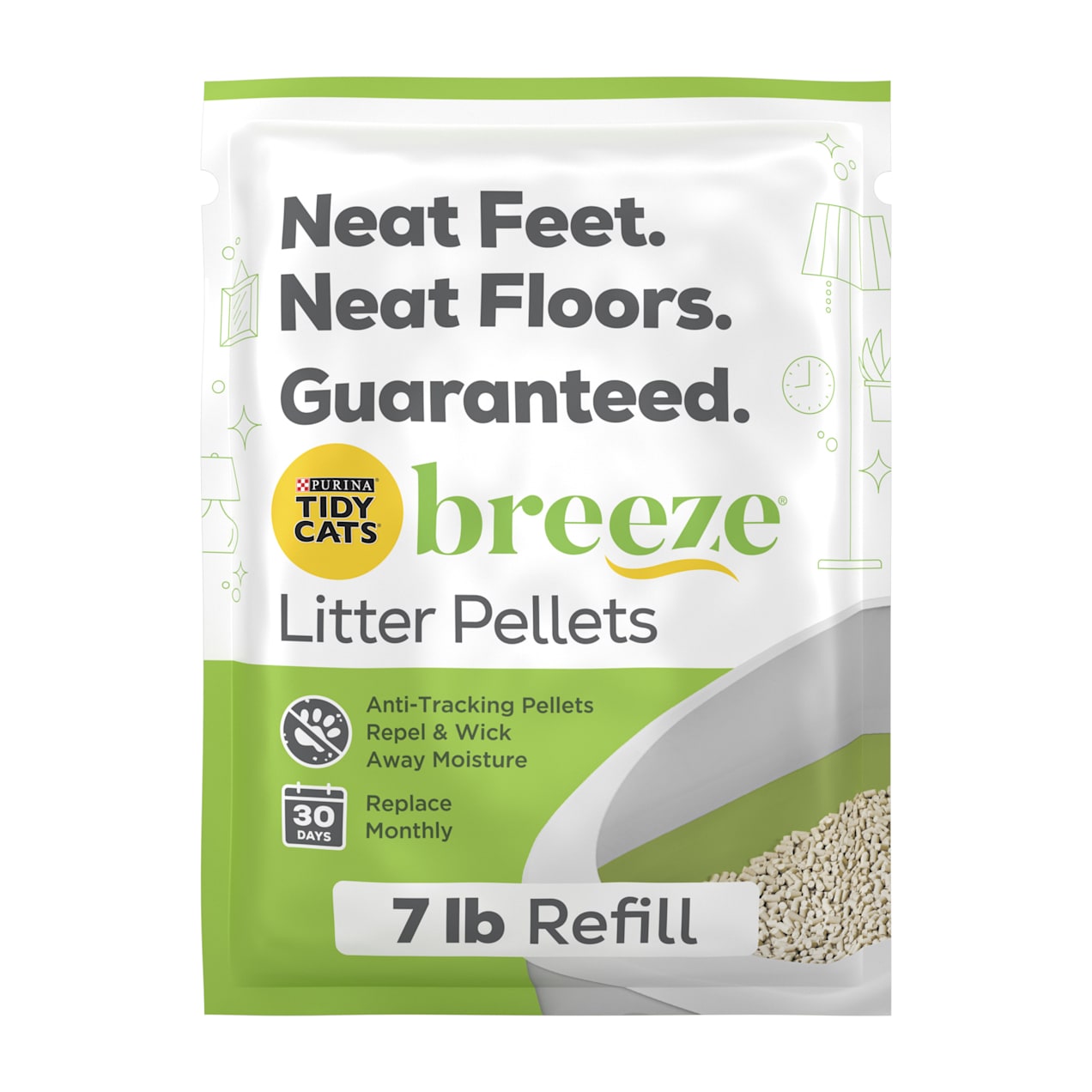 Purina Tidy Cats Breeze Pellets Refill Litter for Multiple Cats, 7 lbs