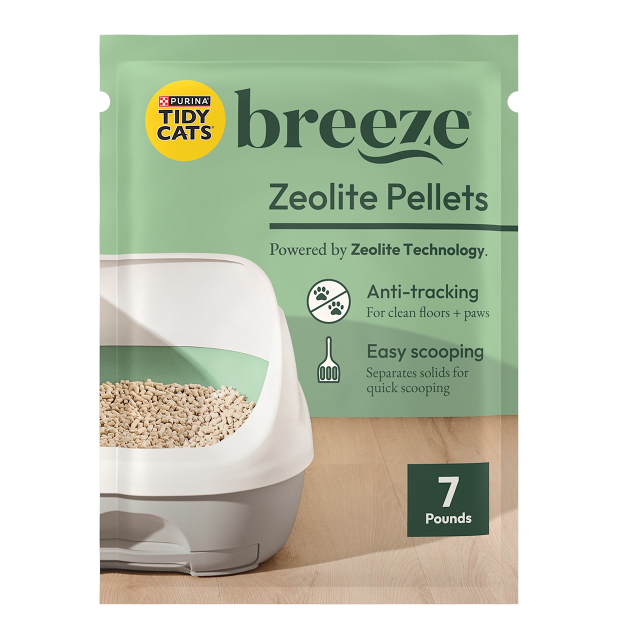 Purina Tidy Cats Breeze Pellets Refill Litter for Multiple Cats, 7 lbs