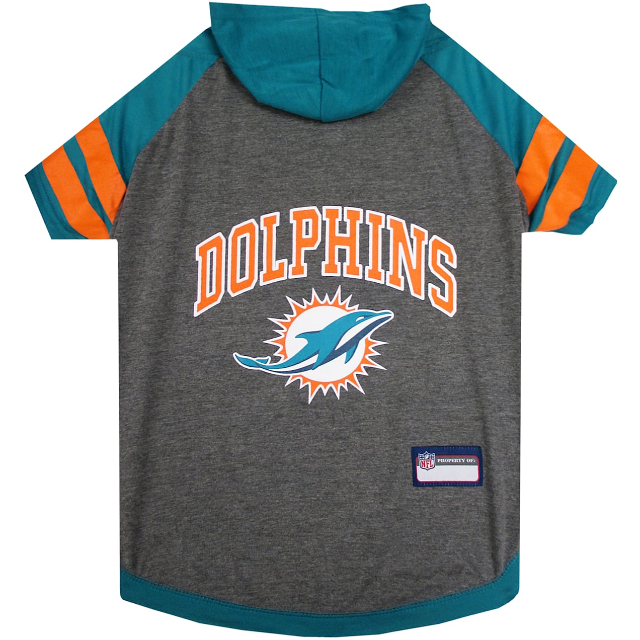 Pets First Maimi Dolphins Hoodie Tee Shirt For Dogs, X-Small | Petco