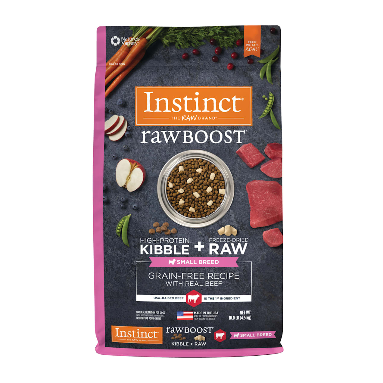 Instinct Raw Boost Small Breed GrainFree Recipe with Real Beef Dry Dog