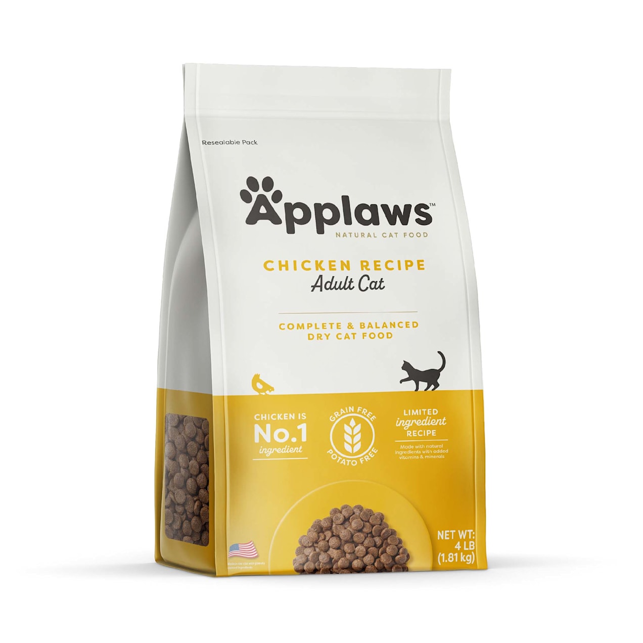 Applaws Chicken Grain Free Dry Cat Food, 4 lbs. Petco