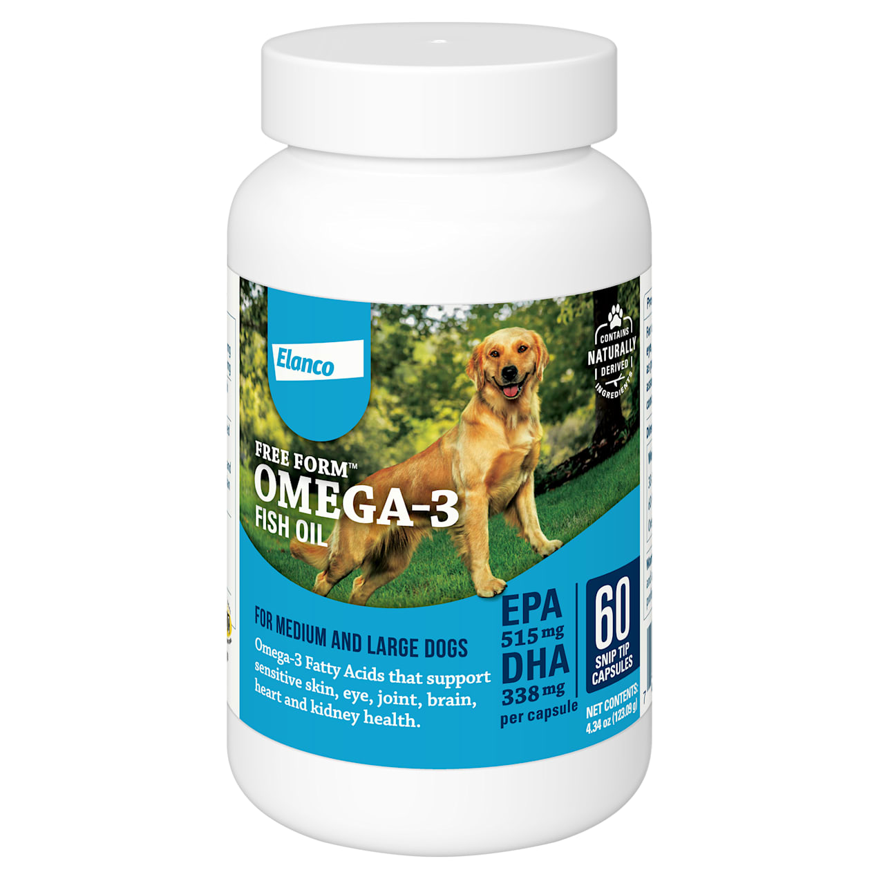 Bayer Free Form Snip Tips Omega3 Supplement for Medium and Large Dogs