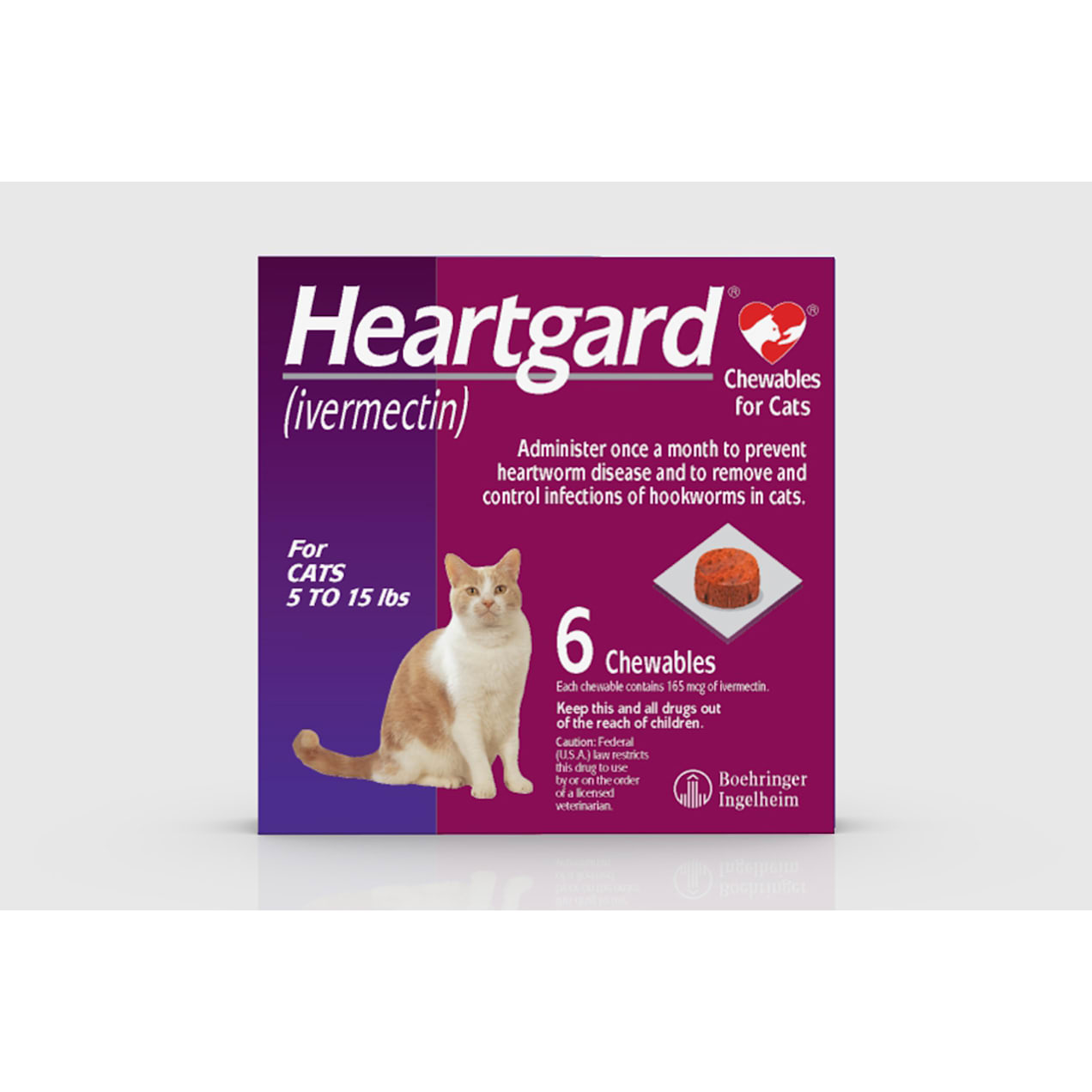 Heartgard Chewables for Cats 5 to 15 lbs., 6 Pack Petco