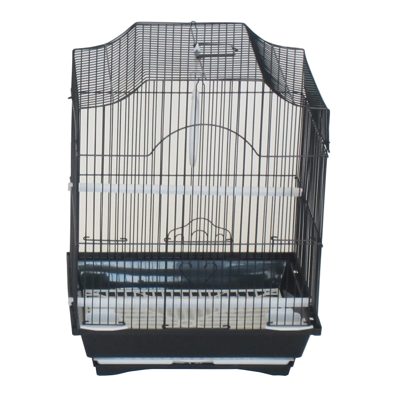 YML Black Cornerless Flat Top Bird Cage, Small Petco